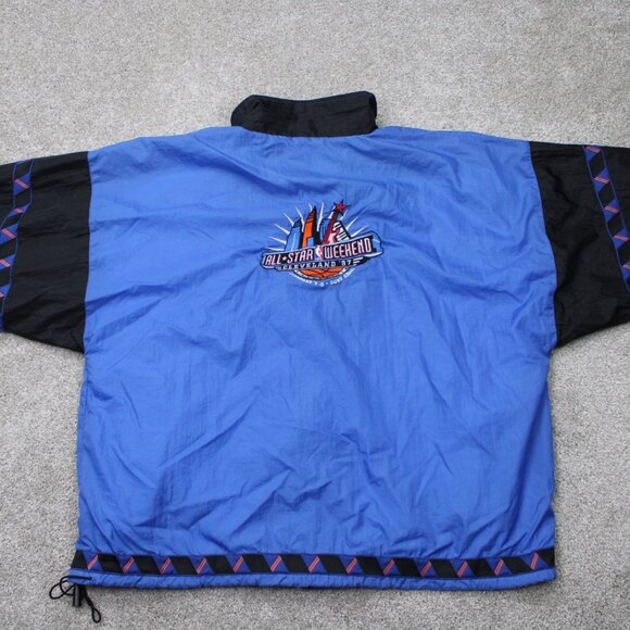 VTG Unique Sports Jacket Mens XL Blue 1997 NBA All Star Weekend Windbreaker - Picture 12 of 15